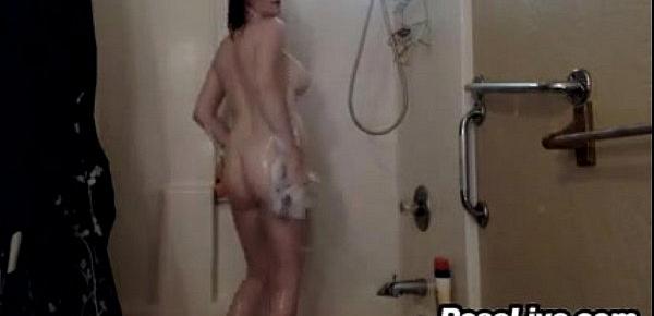  Hot Chick With Great Tits Showering